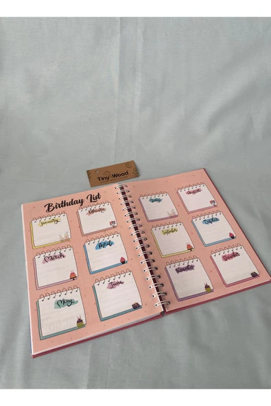 17x24 cm Stickerlı Süresiz Planlama Defteri – Sert Kapaklı Haftalık Günlük Ajanda, Organizer - 5