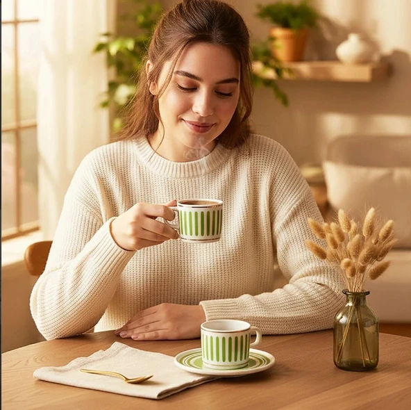 Güral Porselen Mental 12 Parça Kahve Fincan Takımı 559 - 2