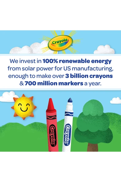 8 Neon Crayons- Amerikan-Nontoxic- 8 Neon Renk Mum Boya Seti - Resim 6