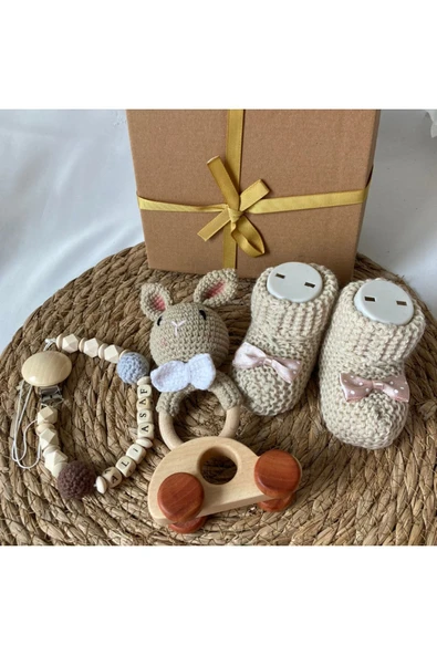 Hoşgeldin Bebek, Erkek Bebek ,organik Yenidoğan Bebek Hediye Seti - Resim 3