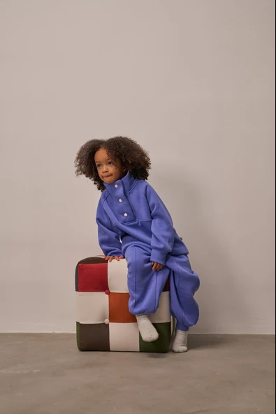 Leylak Dik Yaka Eşofman Takım - Resim 6