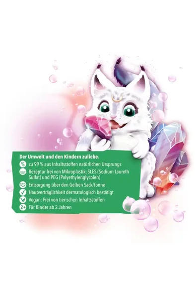 Alman Kalitesi-çocuklar Için Pembe Renkli Ve Parıltılı Banyo Tuzu Sihirli Kristal-40 gr - Resim 3