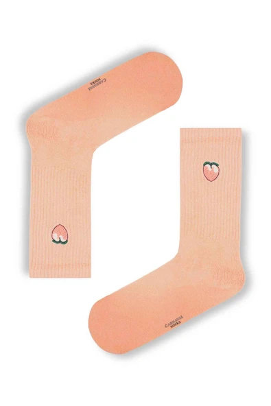 5’li Bilek Nakışlı Meyveler Desenli Renkli Çorap Kutusu | Kadın Günlük Hediye Seti - 6