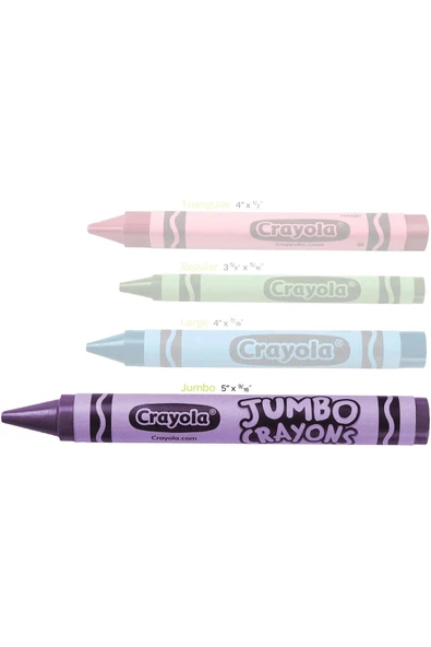 16 Jumbo Crayons- Amerikan-Nontoxic- 16 Renk Jumbo Boy Mum Boya Seti - Resim 5