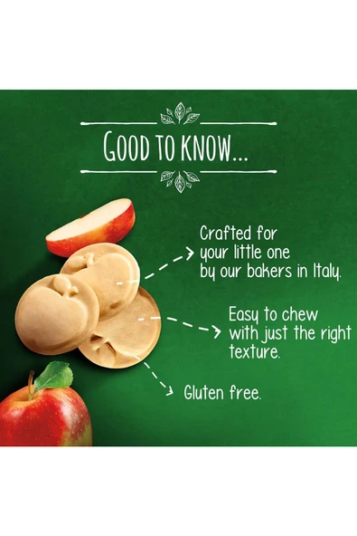 Organic Biscuits - Apple- Organik Bebek Bisküvisi- Elmalı-12 ay+ 150 gram - Resim 2