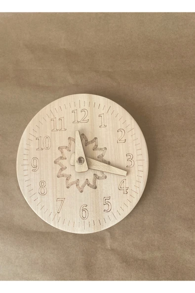 Montessori Ahşap Saat – Zaman Öğretici Eğitici Oyuncak - 3