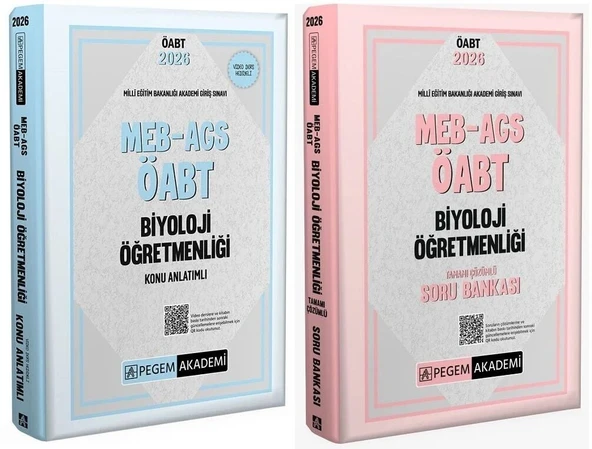 Pegem 2026 ÖABT MEB-AGS Biyoloji Öğretmenliği Konu Anlatımlı + Soru bankası 2 li Set Pegem Akademi Yayınları ürün görseli
