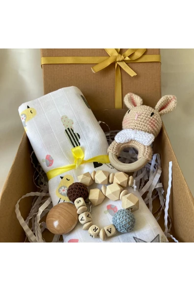 Hoşgeldin Bebek, Unısex Bebek ,organik Yenidoğan Bebek Hediye Seti - 4