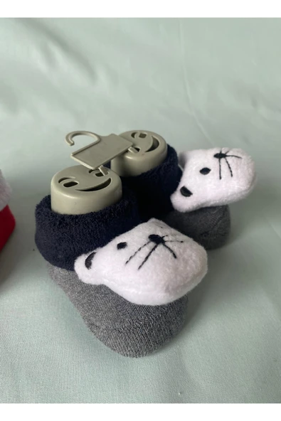 Natural Bebe Çorap 0-3  Ay lacivert-Kırmızı 2 çift - 6