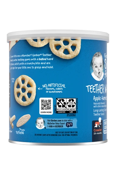 Apple Harvest Teether Wheels - Elma Hasadı Diş Bisküvisi- 42 gr - Resim 4