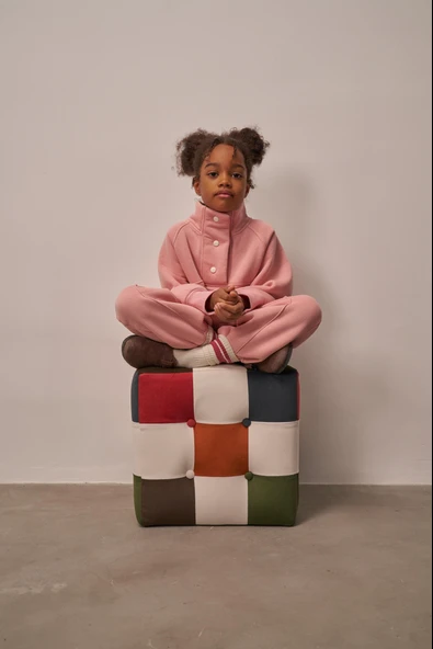 Pembe Dik Yaka Eşofman Takım - Resim 6