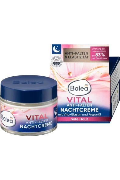 Anti Falten Nachtcreme Vital, 50 ml Kırışıklık karşıtı gece kremi Vita-Elastin ve argan yağı ile ürün görseli