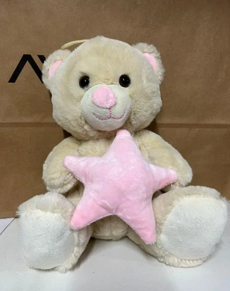 Oyuncak Peluş Sevimli Uyku Arkadaşı Yıldızlı Ayıcık 26 cm ürün görseli