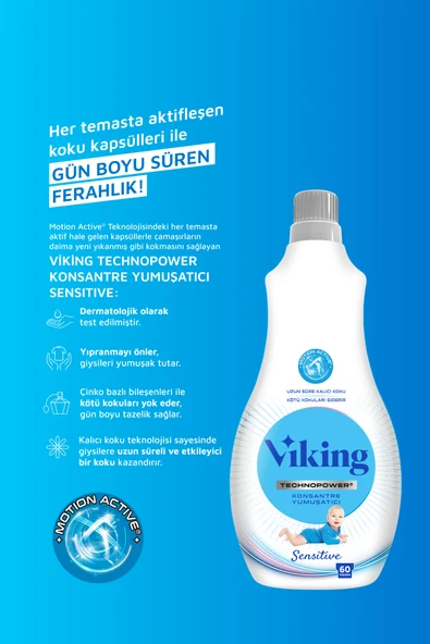 VİKİNG TECHNOPOWER KONSANTRE YUMUŞATICI SENSITIVE 1440 ML - 2