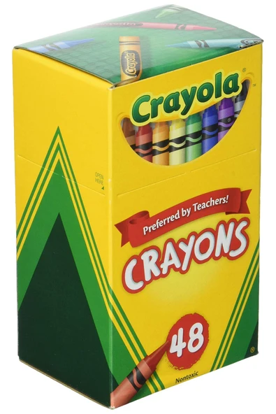 48 Colourful Crayons- Amerikan-Nontoxic- 48 Renk Mum Boya Seti - Resim 2