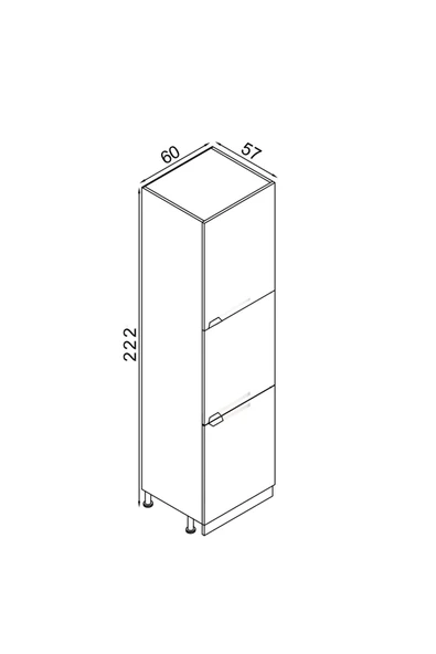 60 CM %100 Mdf Efil Boy Dolabı, Çok Amaçlı Dolap - Resim 4