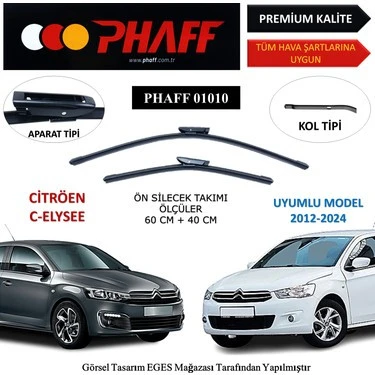 Phaff Citroen C-Elysee Phaff Muz Silecek Takımı (2012-2017)