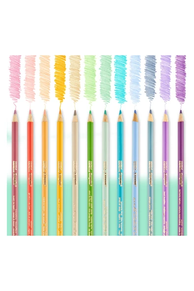 12 Colors of Kindness Pencils- Amerikan-Nontoxic- 12 Renk Kuru Boya Seti - Resim 2