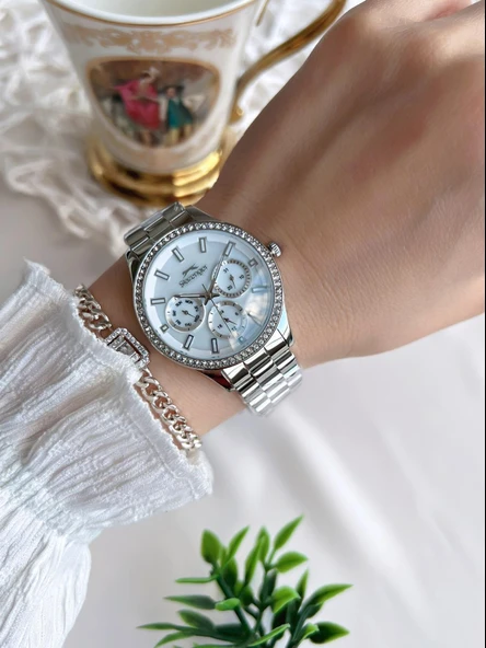 Slazenger Yeni Sezon Elite Model 50 Mt Suya Dayanıklı Bileklik Hediyeli Kadın Kol Saati VS.BLKT.0627 - Resim 2