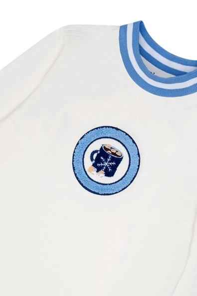 Erkek Çocuk Arma Nakışlı Uzun Kollu Tshirt MNT25E219 - Resim 4