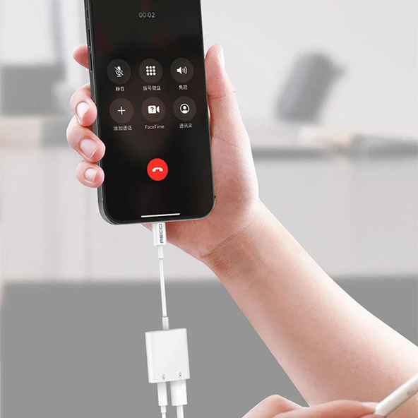 Recci RDS-A10 Lightning PD3.0 2in1 Şarj ve Ses Adaptörü - Resim 6