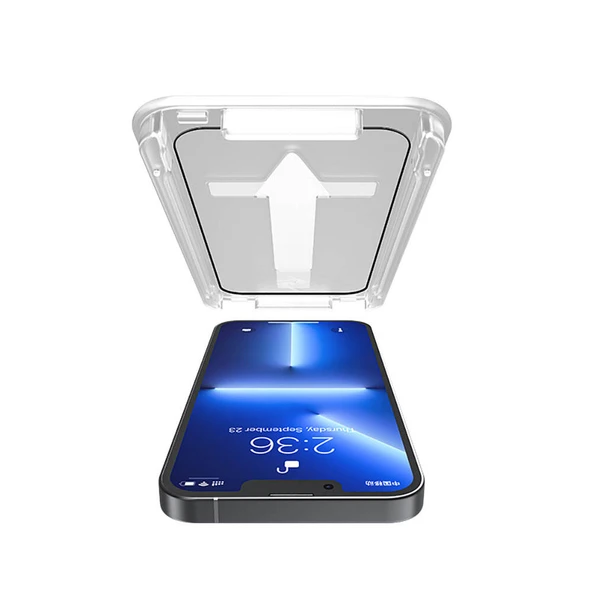 Apple iPhone 13 Recci RSP-A10 HD Temperli Cam Ekran Koruyucu + Kolay Uygulama Aparatlı - 3