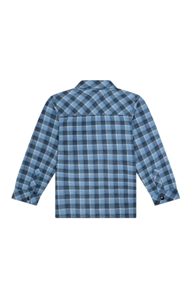 Erkek Çocuk Çıtçıtlı Cepli Ekose Oduncu Gömlek MNT25E215 - 3