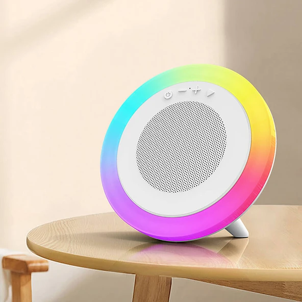 Recci RSK-W42 Moonlight Serisi RGB Işıklı Kablosuz Bluetooth v5.3 Hoparlör - 9