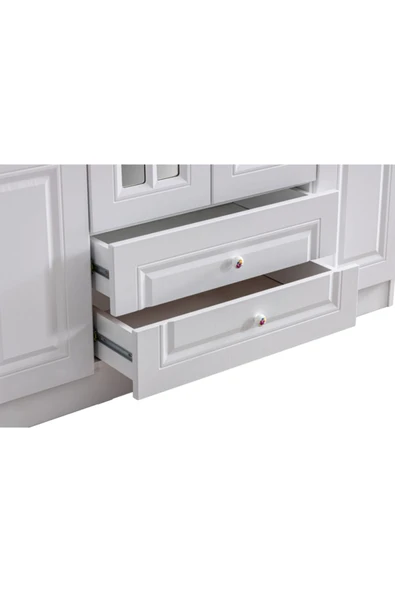 Mdf Gardırop, Country West 6 Kapılı Dolap, Beyaz - 5