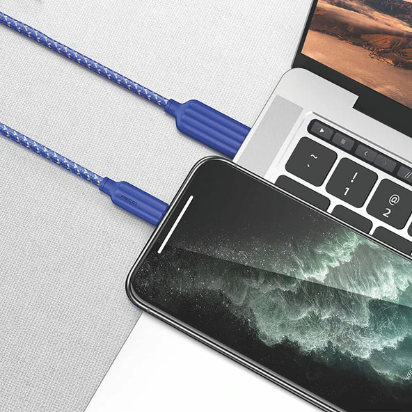 Recci RTC-N23C 3A Hızlı Şarj Özellikli Type-C to USB-A Kablo 1M - Resim 7