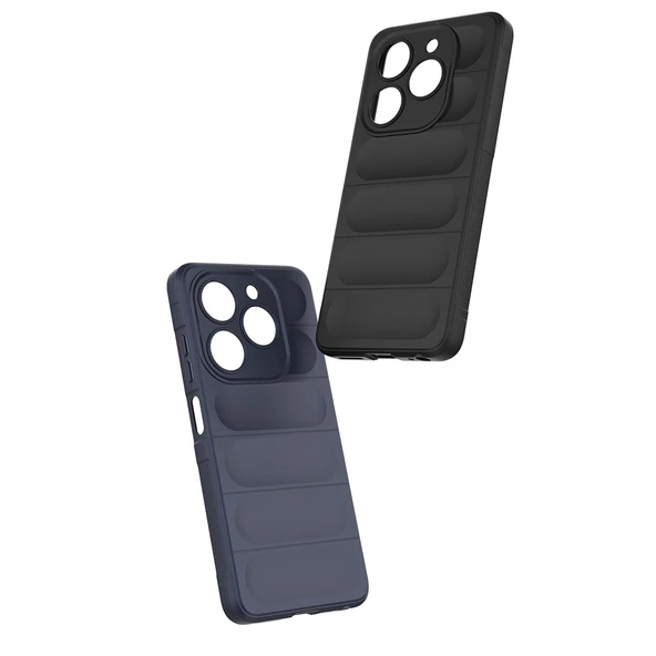 Tecno Spark 20C Kılıf Elde Tutma Kolaylıkla Kaydırmaz Kenar Line Dizayn Optietnik Kapak - Resim 4