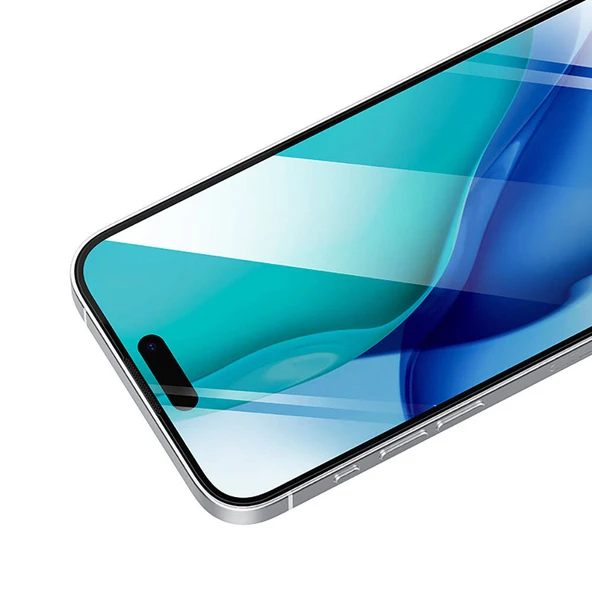 Apple iPhone 15 Pro Max Recci RSP-A23HD Full Transparan Temperli Cam Ekran Koruyucu - Resim 2