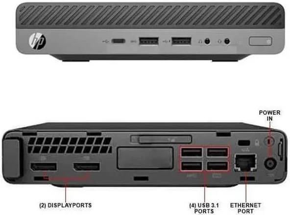 HP PRODESK 600 G3 MİNİ PC İ5 8 NESİL İŞLEMCİ 8 GB RAM 128 GB SSD DİSPLAY MONİTÖR ÇIKIŞI TEMİZ KOZMETİK YENİLENMİŞ 2. EL ÜRÜN - 3