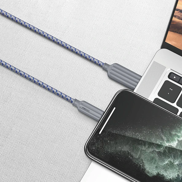 Recci RTC-N23C 3A Hızlı Şarj Özellikli Type-C to USB-A Kablo 1M - Resim 9