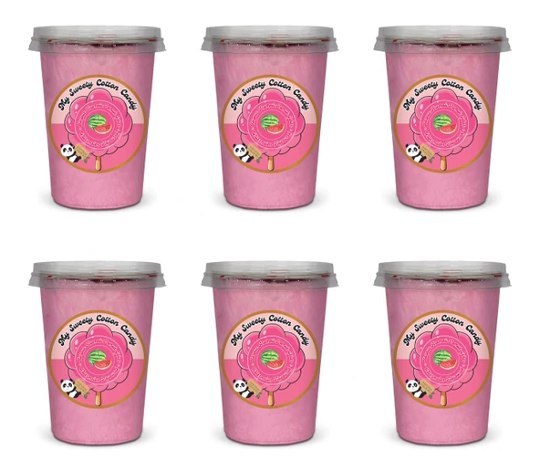 KARPUZ AROMALI 6'LI GURME PAMUK ŞEKERLER ürün görseli 1