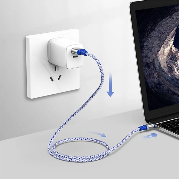 Recci RTC-N32C Instant Serisi USB-A to Type-C 3A Hızlı Şarj Özellikli Şarj ve Data Kablosu 1M - Resim 5