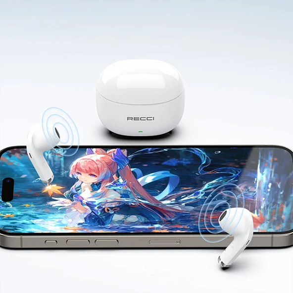 Recci REP-W81 Melody Serisi Hi-Fi Ses Kaliteli TWS Kulak İçi Bluetooth v5.3 Kulaklık - 6