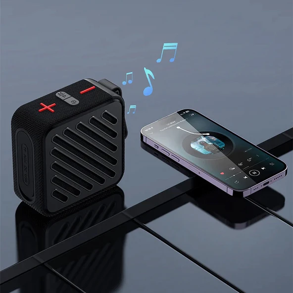 Recci RSK-W33 Mocca Serisi TF/AUX/USB Askılı Akıllı Wireless Bluetooth 5.3 Speaker Hoparlör - 4