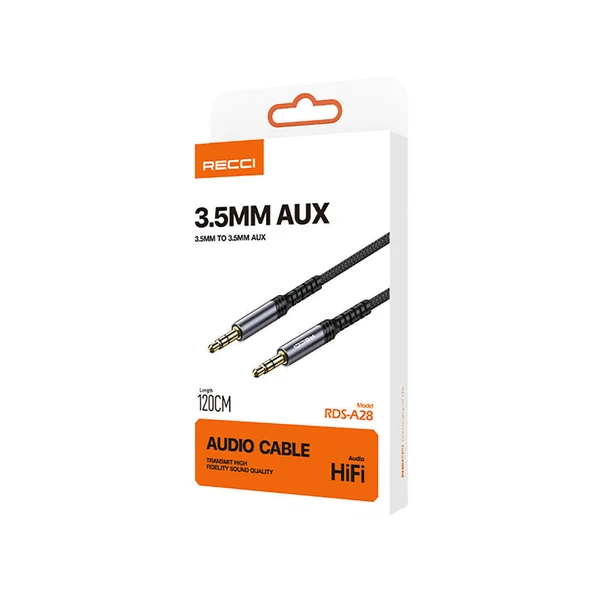 Recci RDS-A28 3.5mm to 3.5mm AUX Audio Kablo - Resim 7