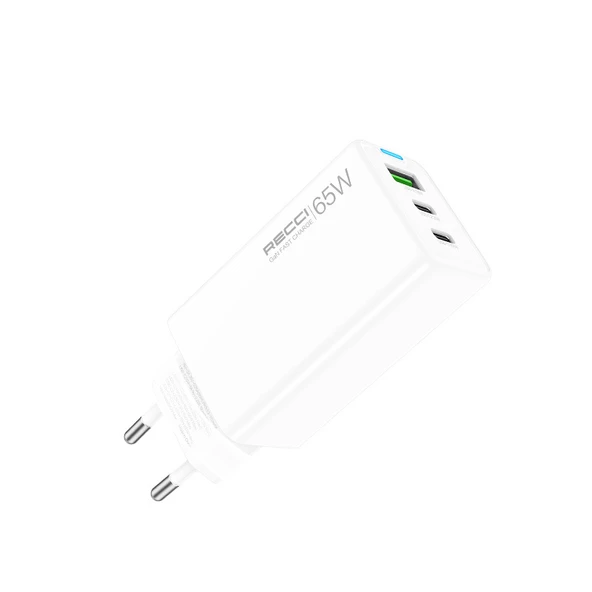Recci RC109E Type-C PD & USB-A GaN Teknolojili Hızlı Şarj Başlığı 65W - 2