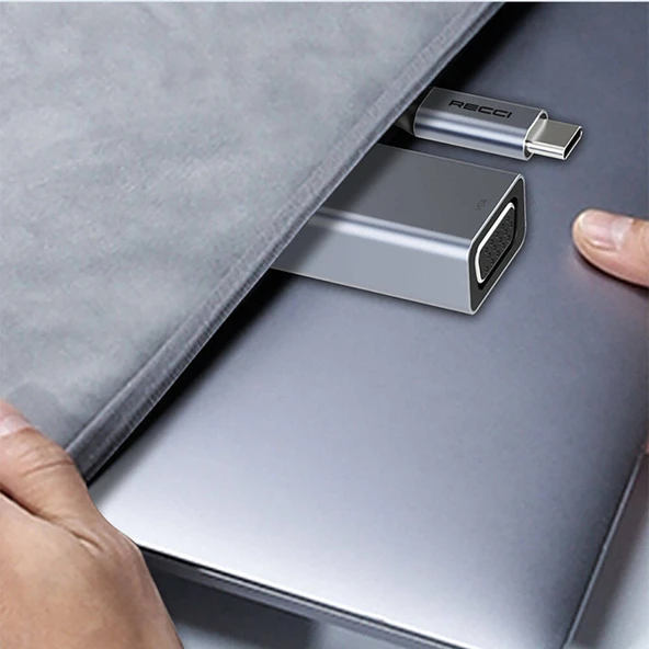 Recci RH12 VGA to Type-C Dönüştürücü Kablo - Resim 6