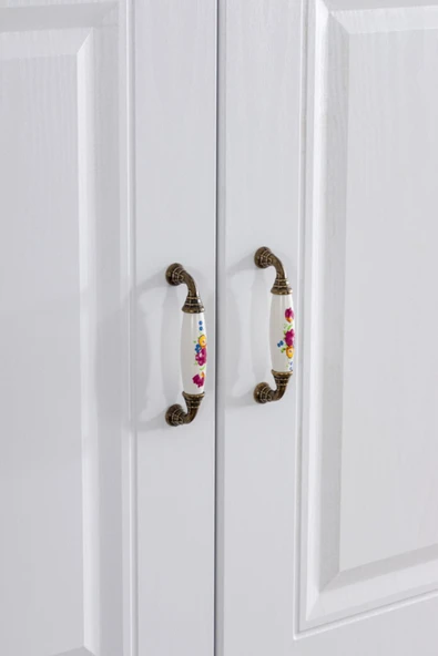 Mdf Gardırop, Country West 6 Kapılı Dolap, Beyaz - 4