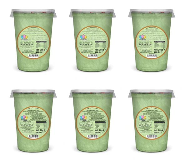 KİVİ AROMALI 6'LI GURME PAMUK ŞEKERLER - 2