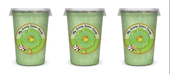 KİVİ AROMALI 3'LÜ GURME PAMUK ŞEKERLER