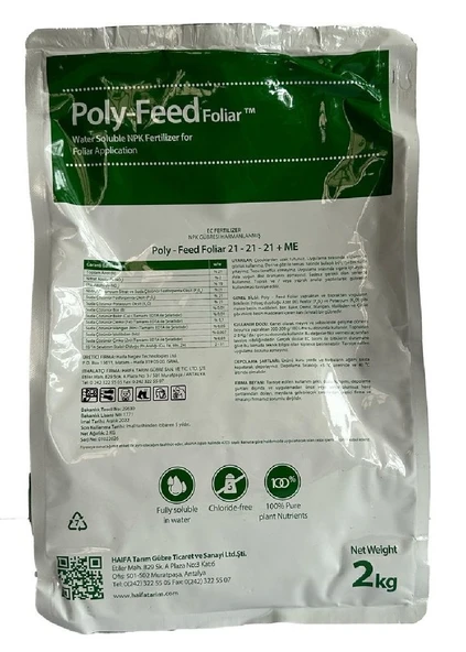 Haifa Poly-Feed Foliar 21-21-21+Me - 2 kg - Resim 2