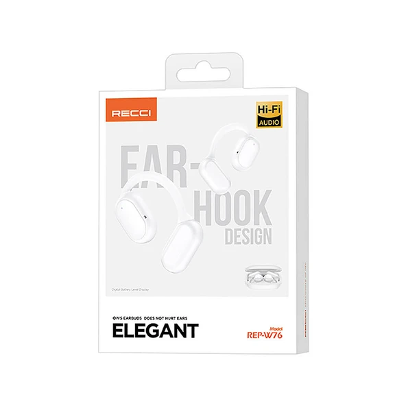 Recci REP-W76 OWS Wireless Hi-Fi Ses Kaliteli Dijital Led Göstergeli Bluetooth v5.3 Elegant Serisi Kulak İçi Kulaklık - 10