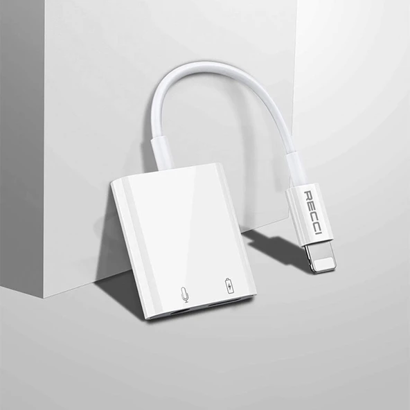 Recci RDS-A10 Lightning PD3.0 2in1 Şarj ve Ses Adaptörü - Resim 5