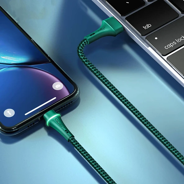 Recci RTC-N19C Genbu Serisi USB-A to Type-C 3A Hızlı Şarj Özellikli Şarj ve Data Kablosu 1M - Resim 5