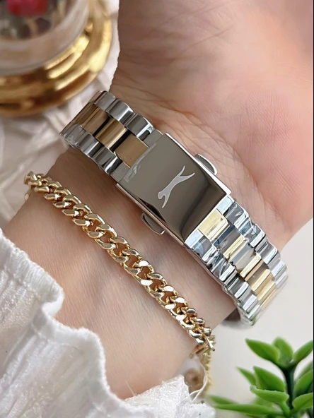 Slazenger Yeni Sezon Elite Model 50 Mt Suya Dayanıklı Bileklik Hediyeli Kadın Kol Saati VS.BLKT.0626 - Resim 3