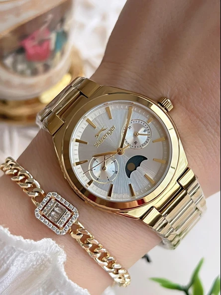 Slazenger Yeni Sezon Elite Model 50 Mt Suya Dayanıklı Bileklik Hediyeli Kadın Kol Saati VS.BLKT.0629 ürün görseli